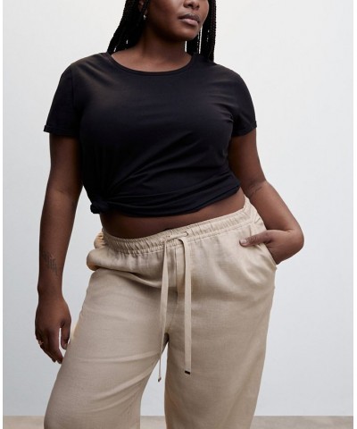 Women's Linen Pants Gray $38.49 Pants