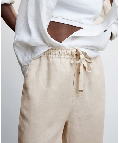 Women's Linen Pants Gray $38.49 Pants