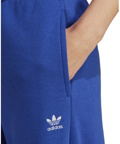 Women's Essentials Fleece High Rise Waist Joggers Blue $31.20 Pants