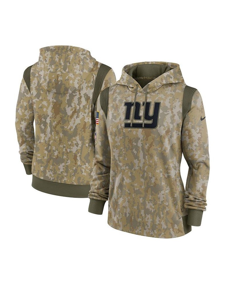 Women's Olive New York Giants 2021 Salute To Service Thermal Performance Pullover Hoodie Olive $45.04 Sweatshirts