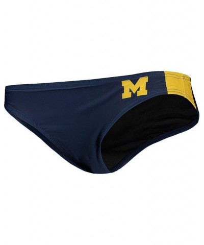 Women's Navy Michigan Wolverines Wordmark Bikini Bottom Navy $17.22 Swimsuits