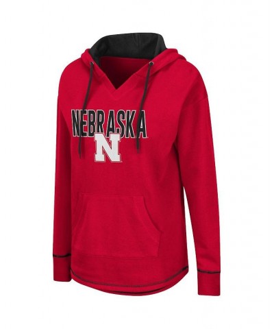 Women's Scarlet Nebraska Huskers Tunic Pullover Hoodie Scarlet $29.40 Sweatshirts
