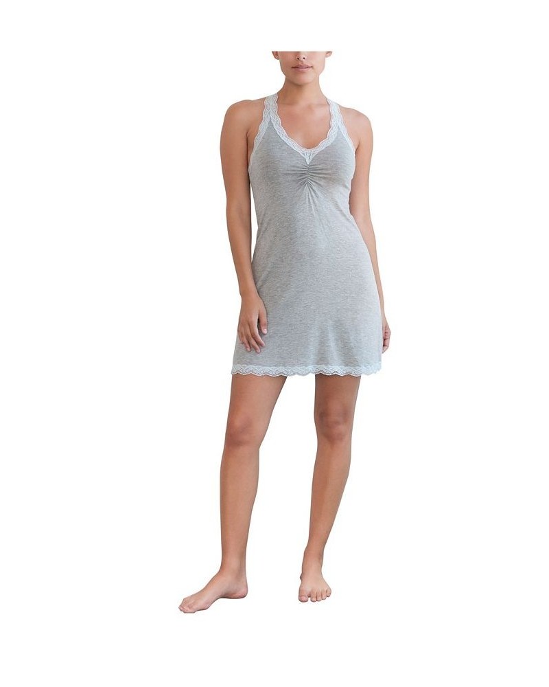 Women's All American Chemise Lingerie Gray $22.56 Sleepwear
