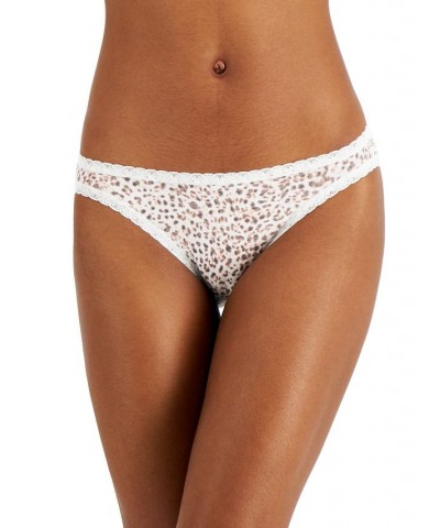Women’s Lace Trim Bikini Underwear Pink Leo $8.63 Panty