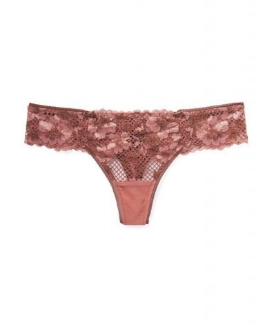 Cinthia Women's Thong Panty Brown $13.22 Panty