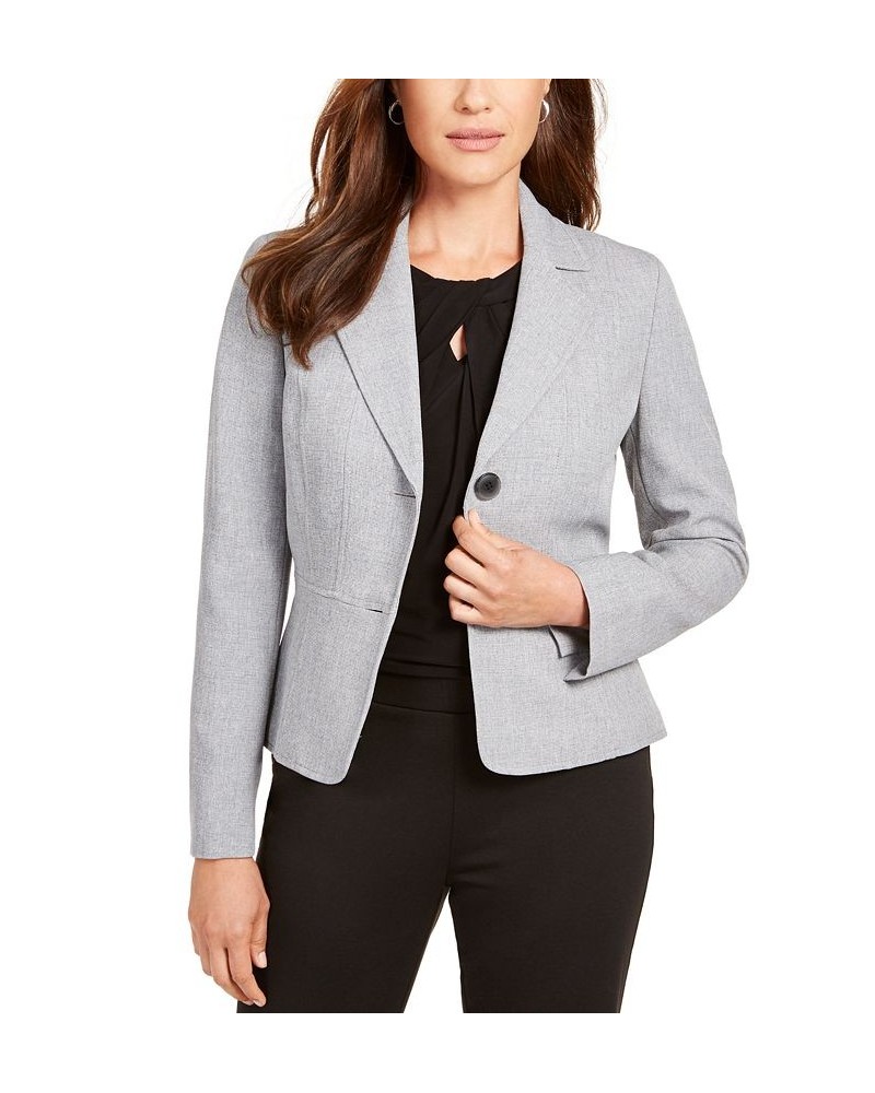 Two-Button Blazer Regular & Petite Sizes Grey/Black $28.91 Jackets
