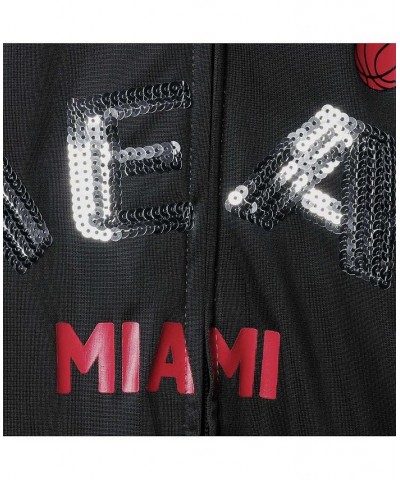 Women's Black Red Miami Heat Backfield Raglan Full-Zip Track Jacket Black, Red $43.34 Jackets