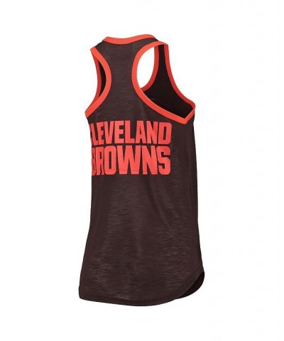 Women's Brown Cleveland Browns Tater Tank Top Brown $17.60 Tops