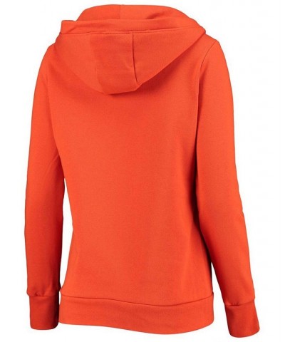 Plus Size Orange Miami Hurricanes Primary Logo V-Neck Pullover Hoodie Orange $33.59 Sweatshirts